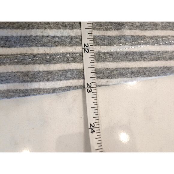 Grey State Mollie Tee NWT Grey White Striped XS S Basic Cotton Eco Friendly - Picture 5 of 5